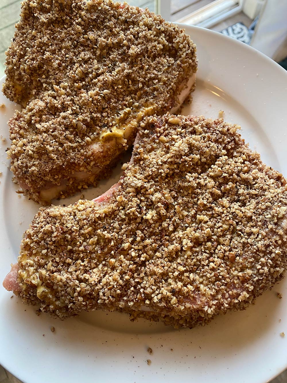 Pecan Crusted Pork Chop recipe from Oregon Valley Farm